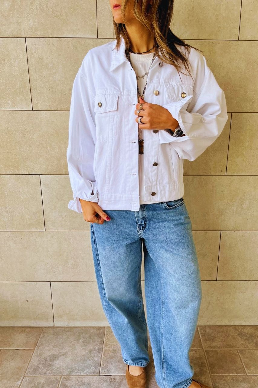 White Energy Denim Jacket