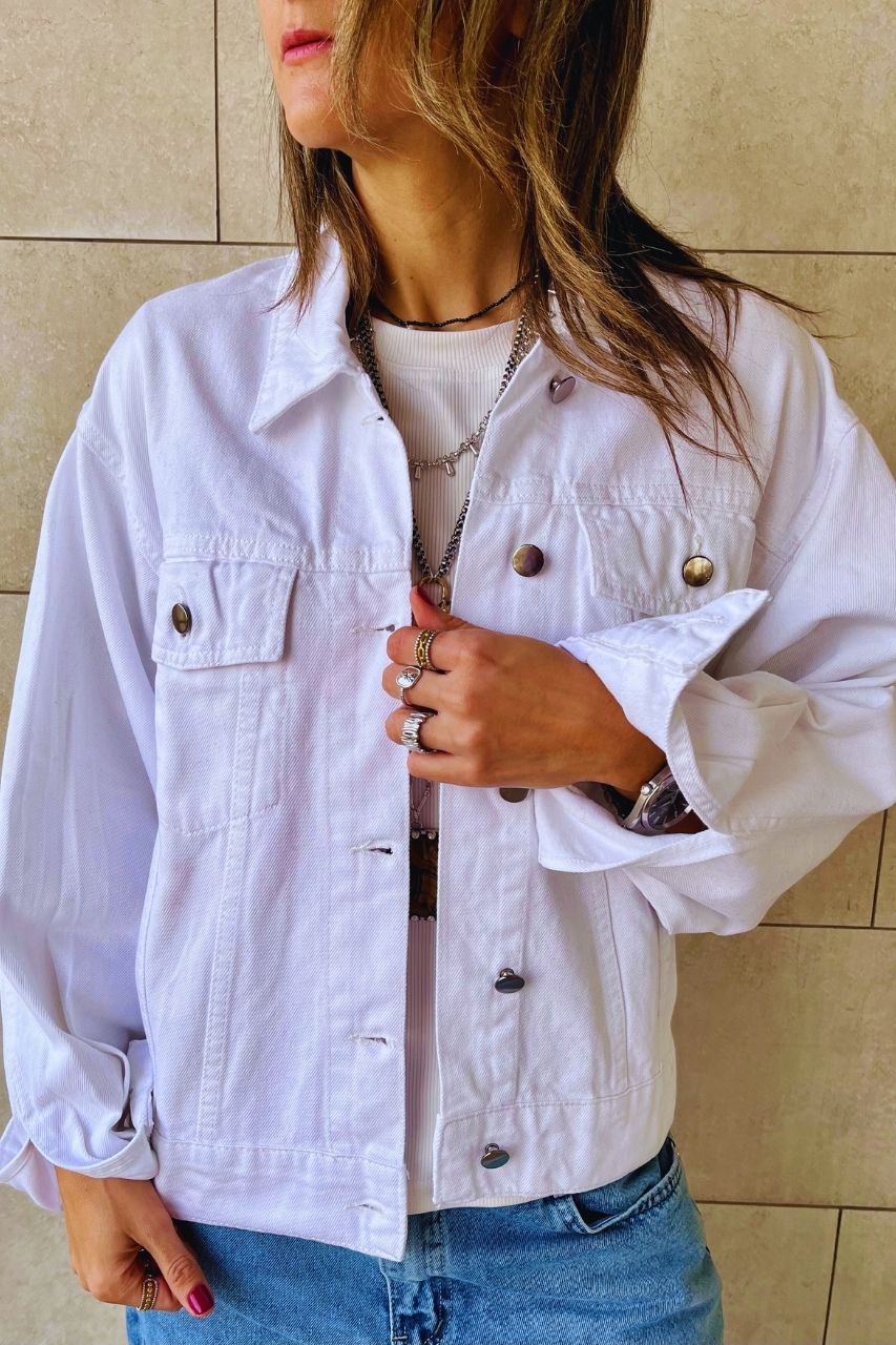 White Energy Denim Jacket