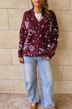 Brown Midnight Constellation Cardigan