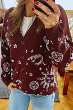 Brown Midnight Constellation Cardigan