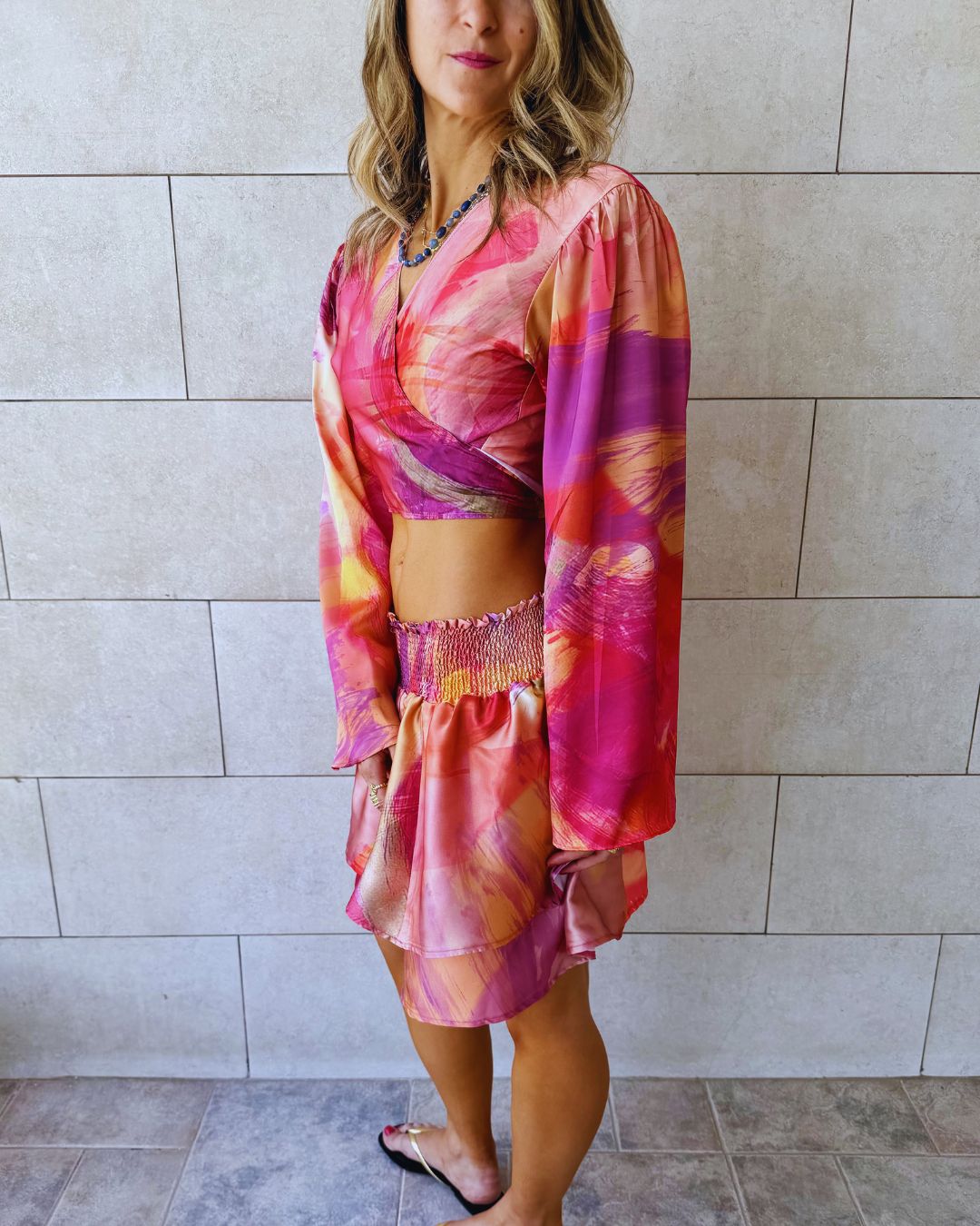 Sabbia Rosa Wrap Around Top