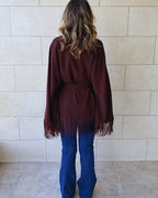 Brown Drifter Fringe Cape