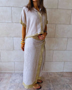 Golden Edge Wrap Skirt