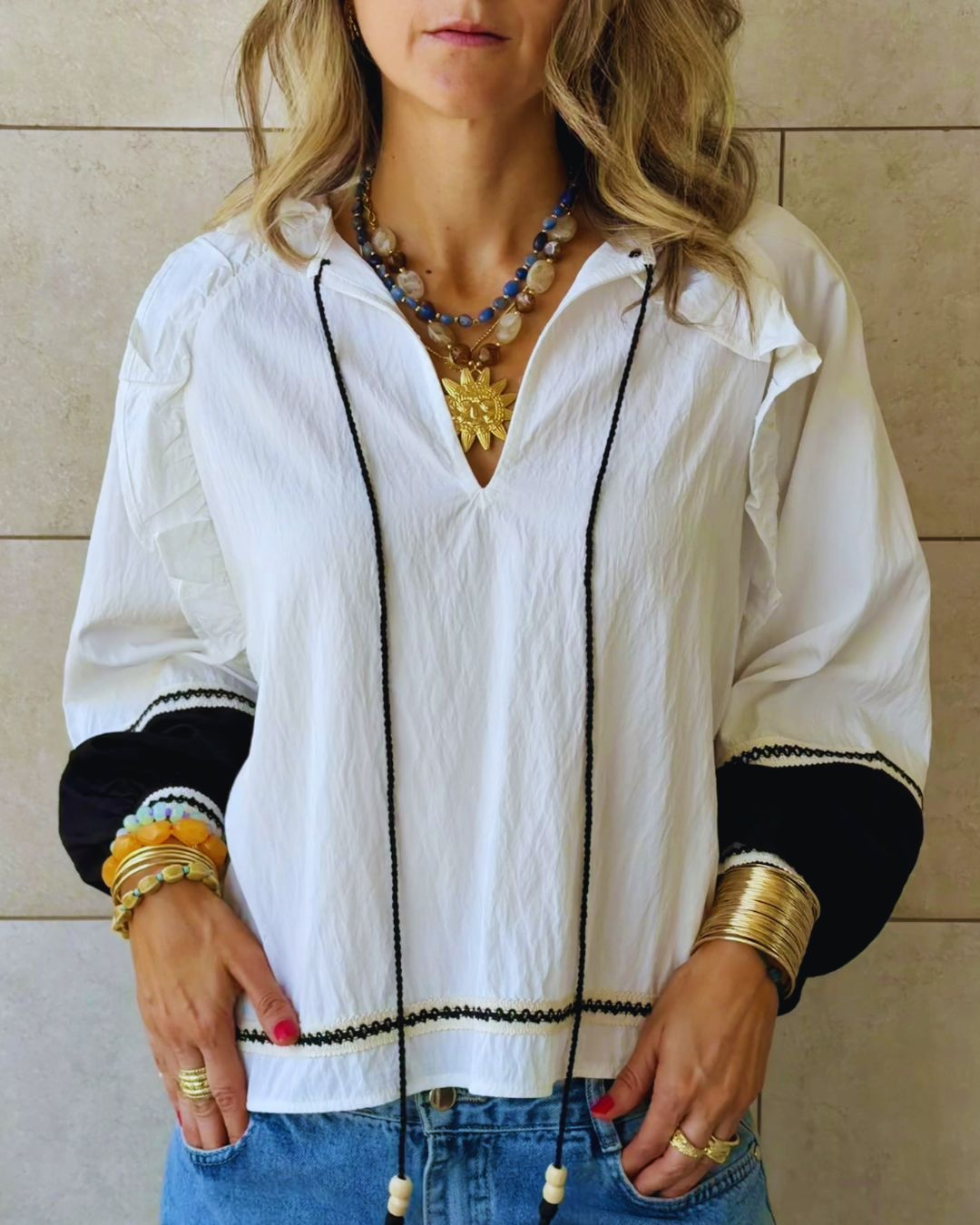 White Siena Top