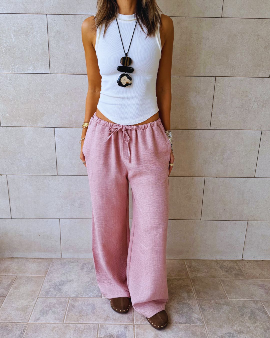 Blush Slow Sunday Pants