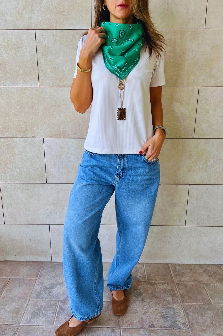 Green Cult-Favorite Knit Bandana Scarf