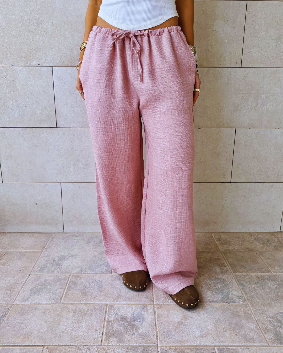 Blush Slow Sunday Pants