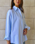 Baby Blue Boyfriend Oxford  Shirt