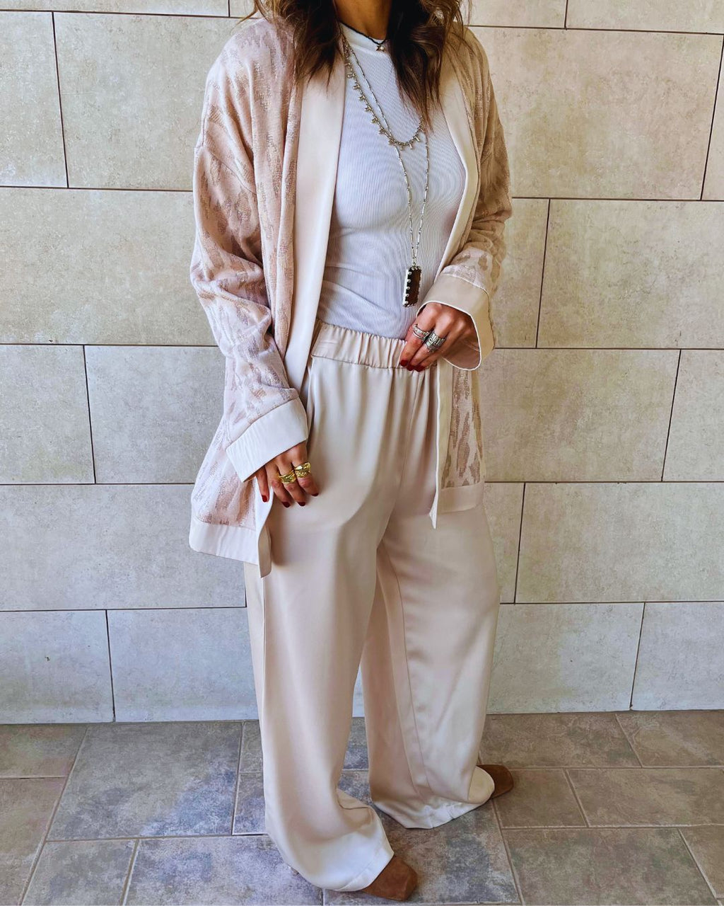 Beige Between Moments Pants