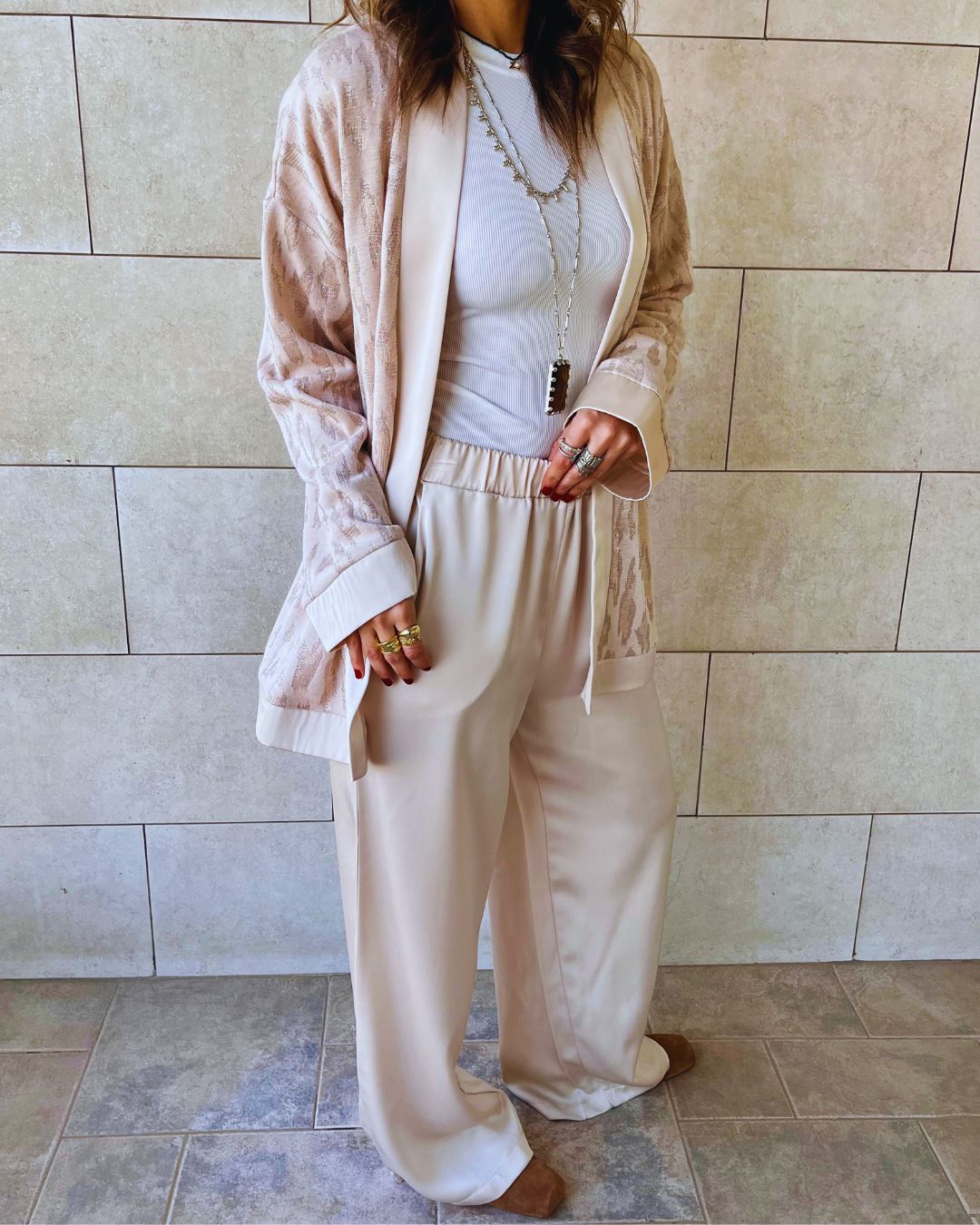 Beige Between Moments Pants