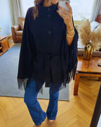 Black Drifter Fringe Cape