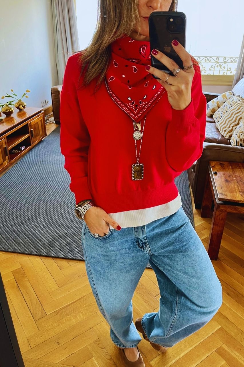 Rouge Cult-Favorite Knit Bandana Scarf