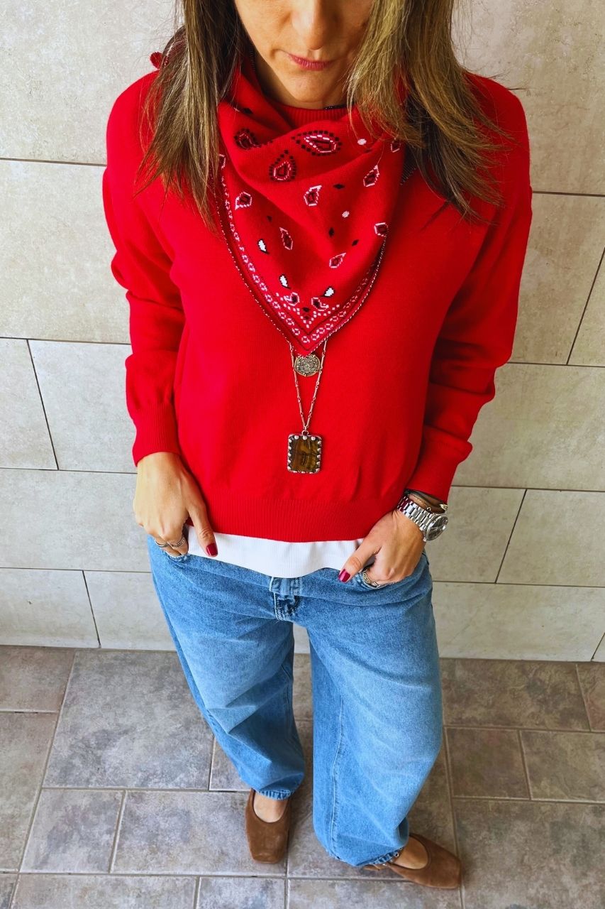 Rouge Cult-Favorite Knit Bandana Scarf