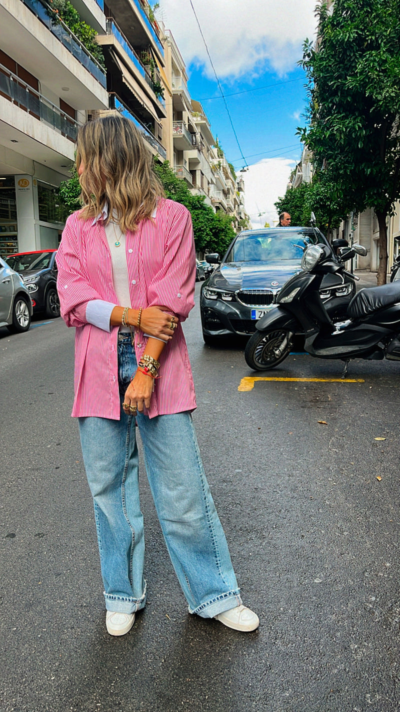 Dark Pink All Lined Up Shirt