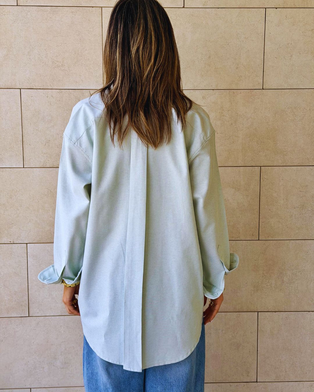 Mint Boyfriend Oxford Shirt