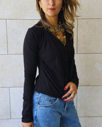 Black Two In One Top