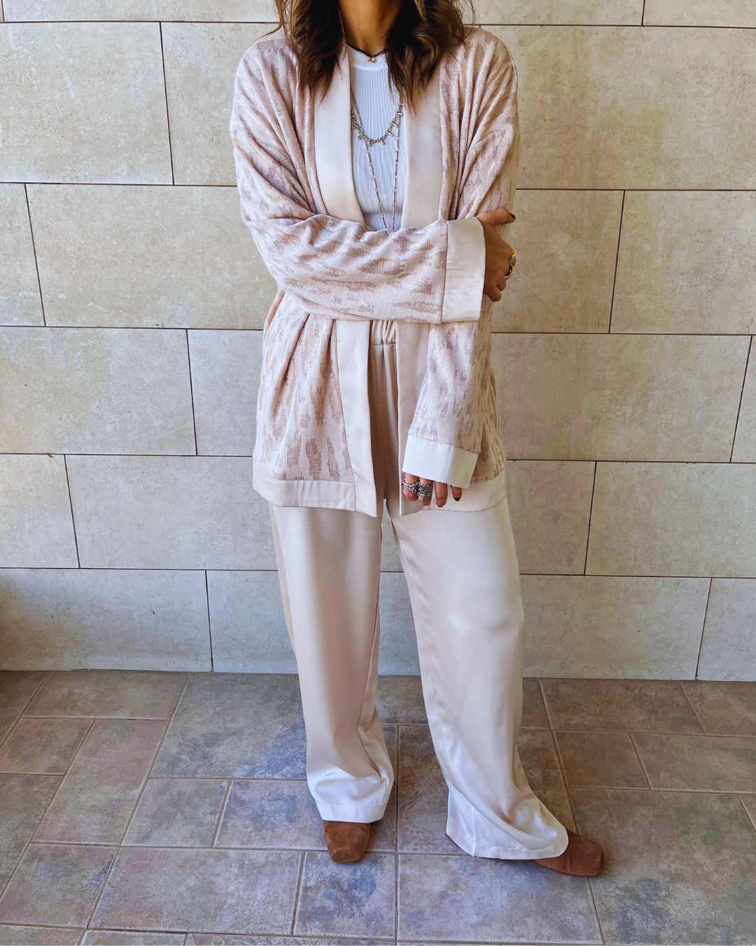 Beige Between Moments Kimono