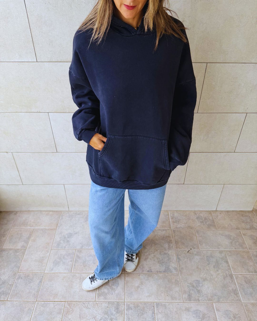 Grey Acid Wash Hoodie