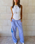 Grey Lone Star Straight Leg Sweatpants