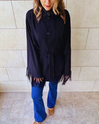 Black Drifter Fringe Cape