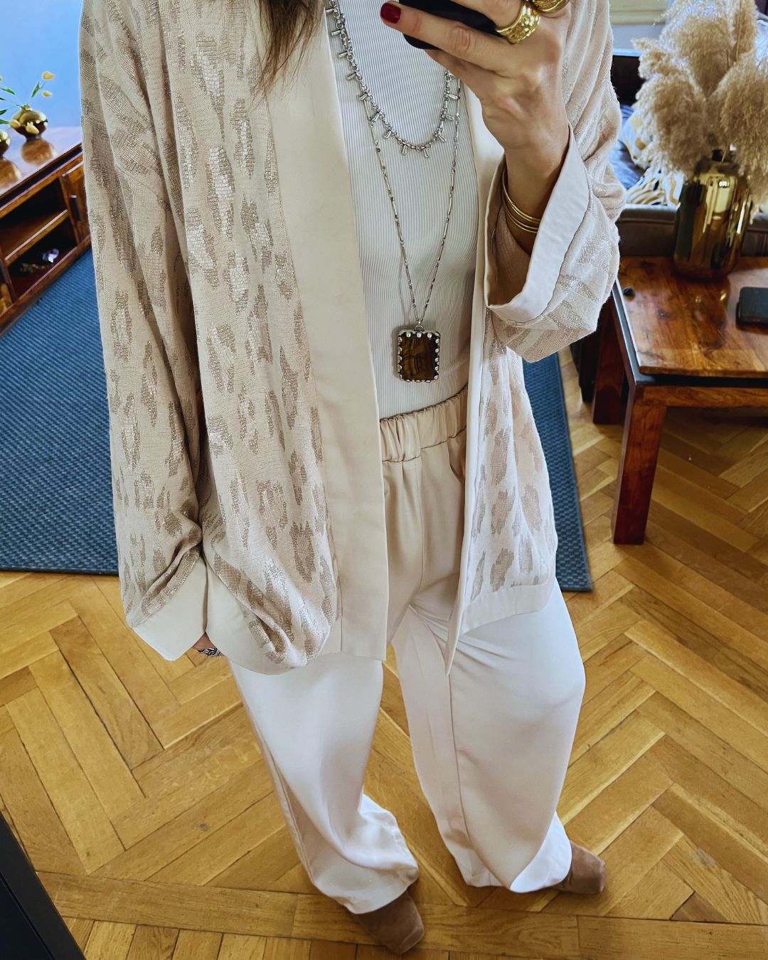 Beige Between Moments Kimono