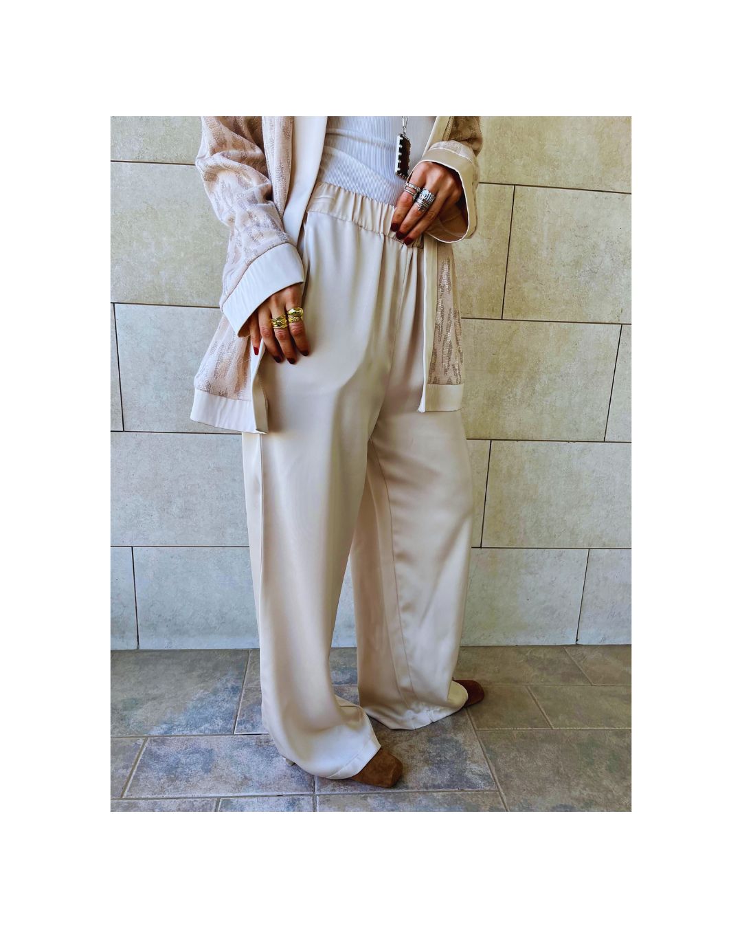 Beige Between Moments Pants
