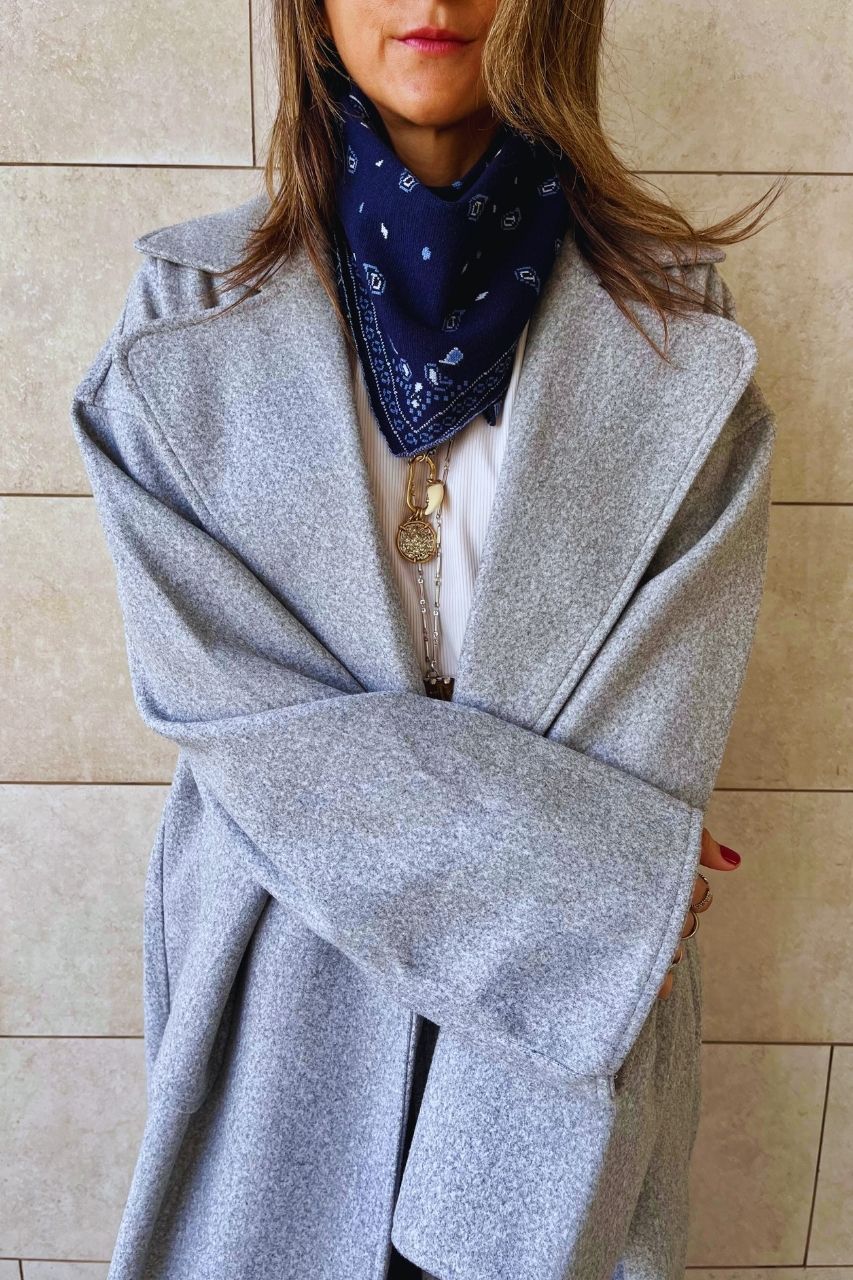 Navy Cult-Favorite Knit Bandana Scarf