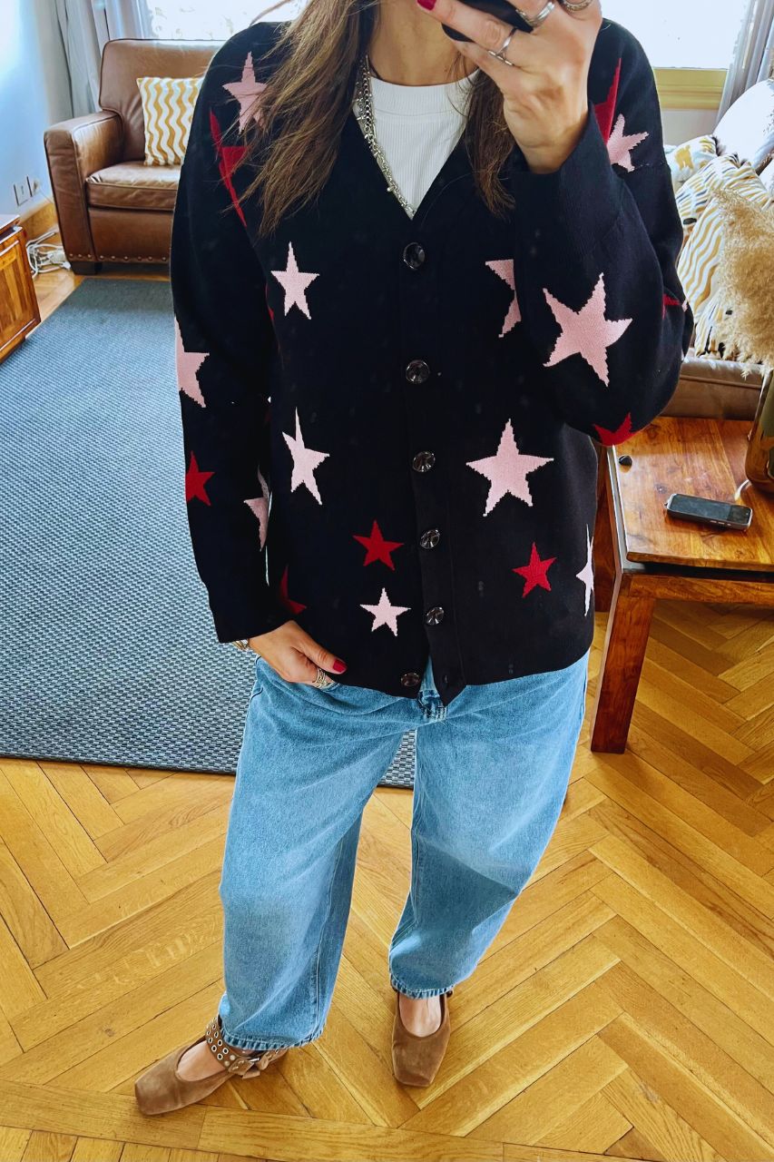 Black Startstruck Knit Cardigan