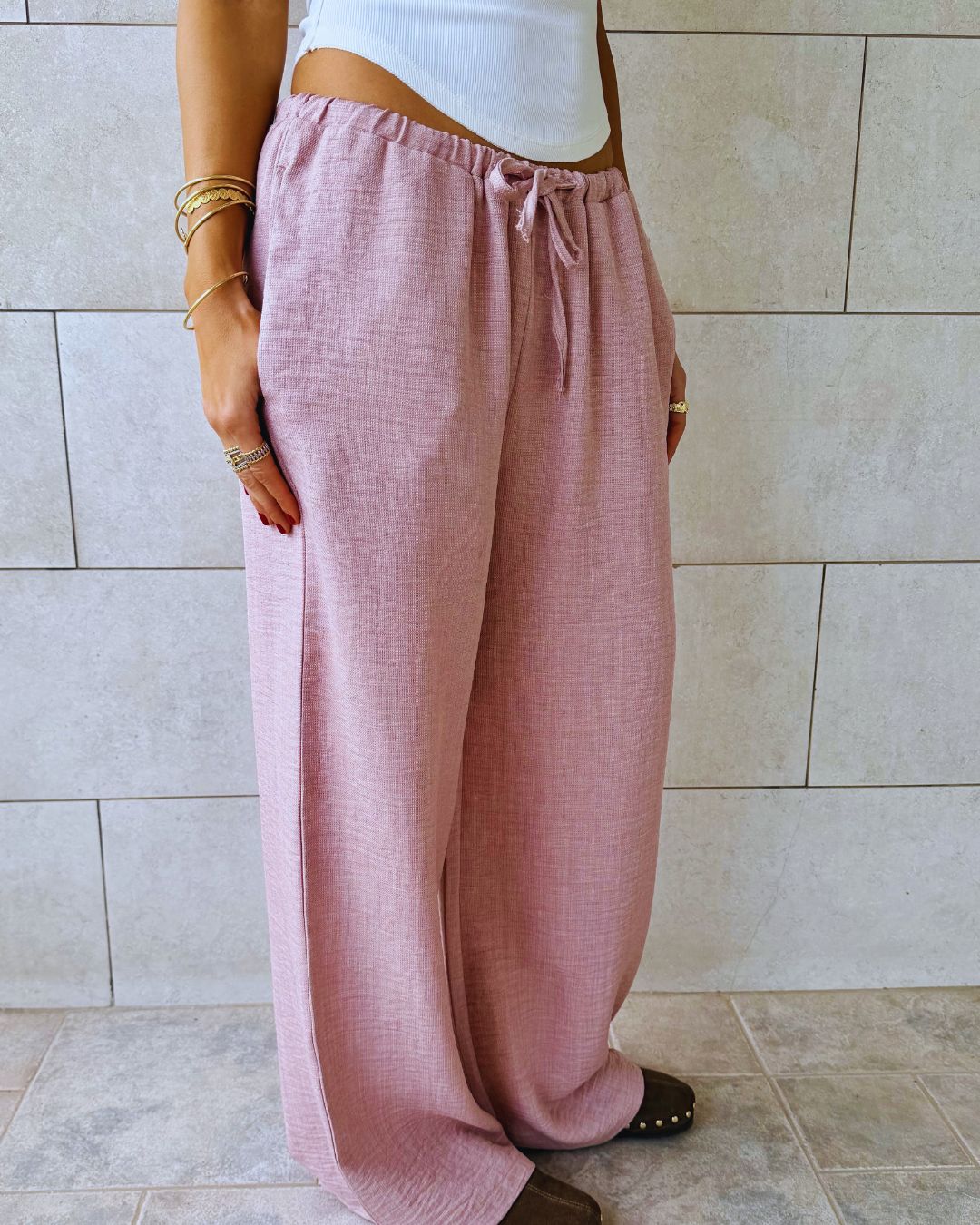 Blush Slow Sunday Pants