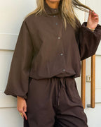 Brown Balloon Jacket