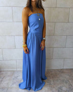 Paloma Light Blue Drop Waist Denim Dress