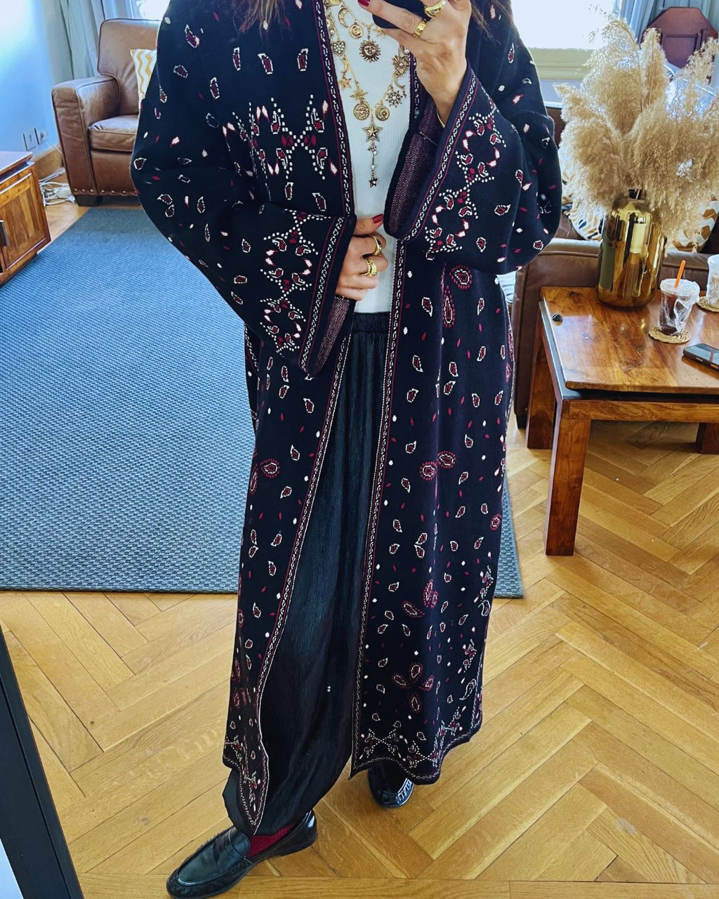 Black Cult-Favorite Knit Bandana Cardigan