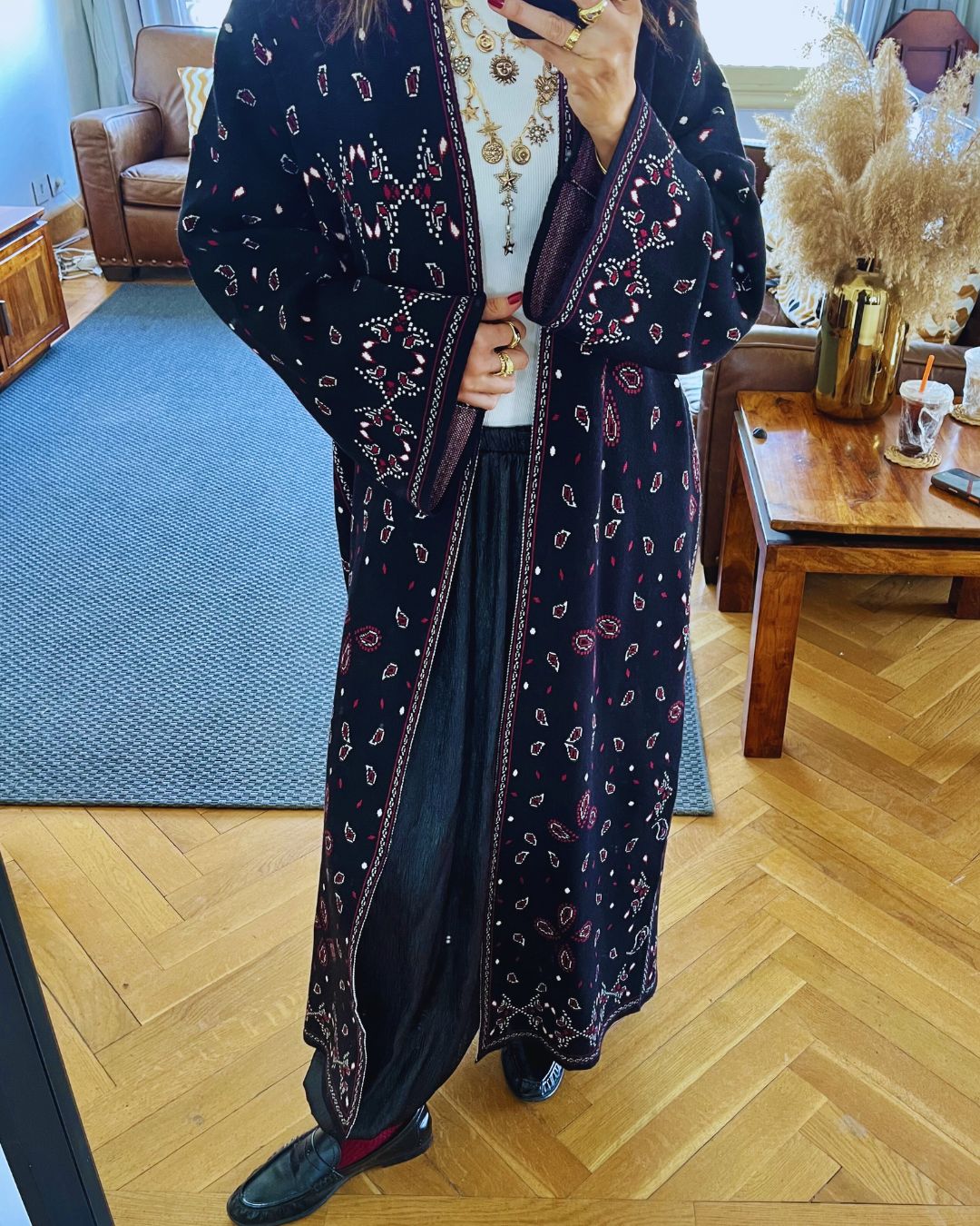 Black Cult-Favorite Knit Bandana Cardigan