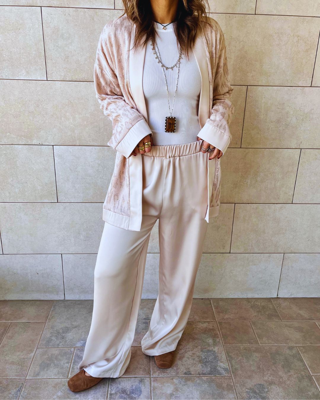 Beige Between Moments Pants