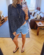 Black Wild Riviera Poncho