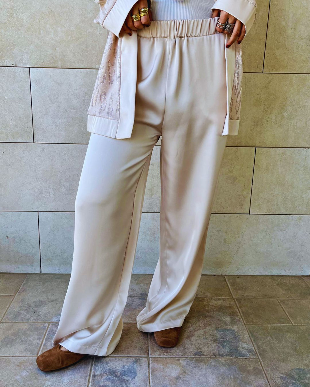Beige Between Moments Pants