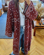 Brown Cult-Favorite Knit Bandana Cardigan