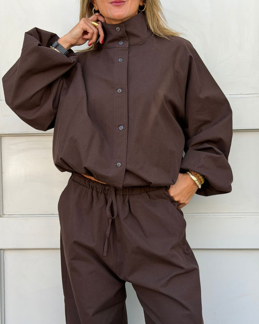 Brown Balloon Jacket