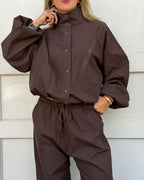 Brown Balloon Jacket