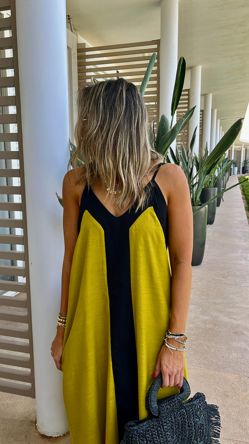 Mustard Monaco Middle Line Dress