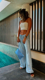 Baby Blue Bohemian Girly Pants