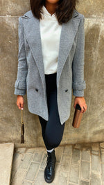 Grey Checkered Classic Blazer