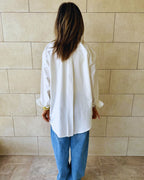 White Boyfriend Oxford Shirt