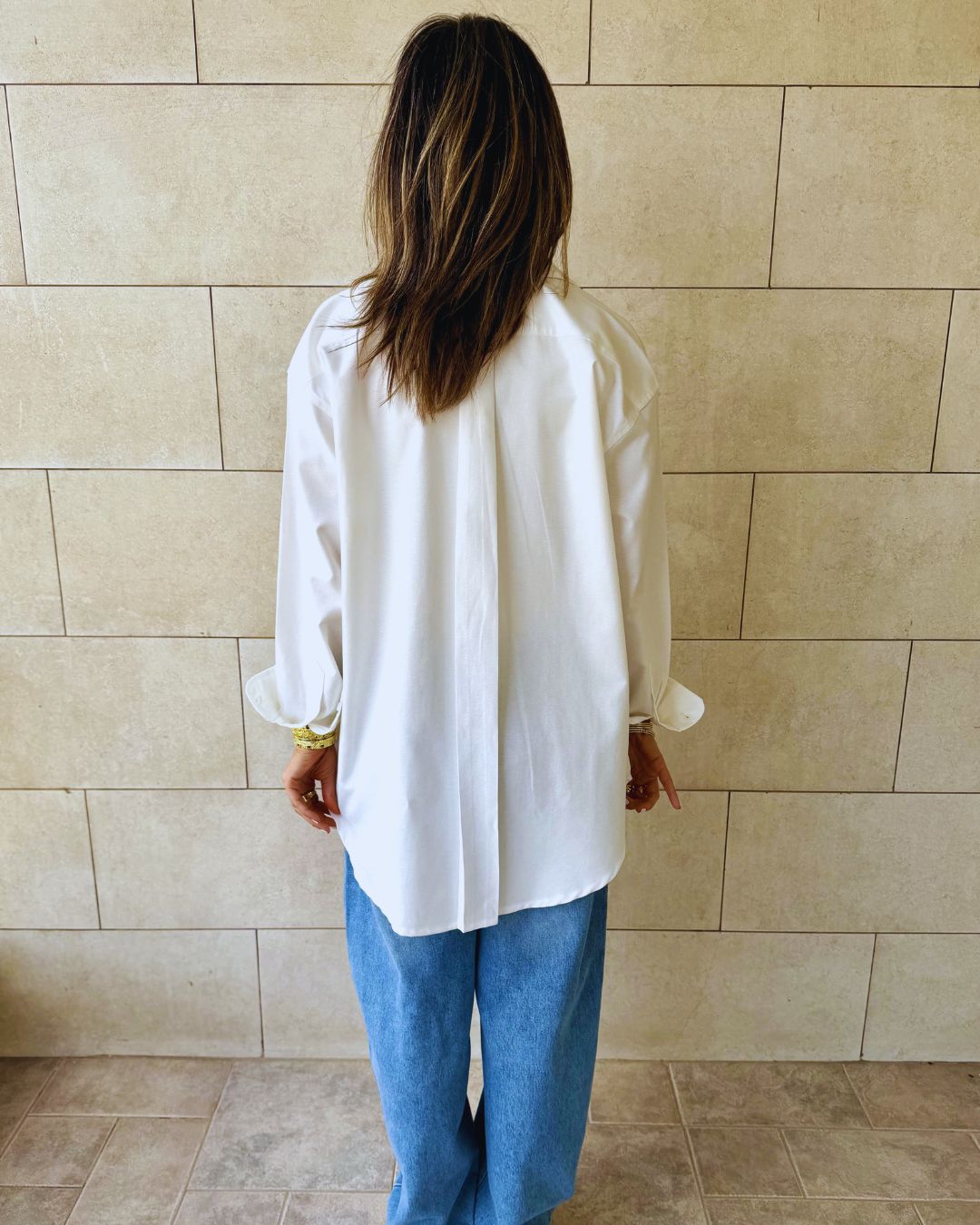 White Boyfriend Oxford Shirt