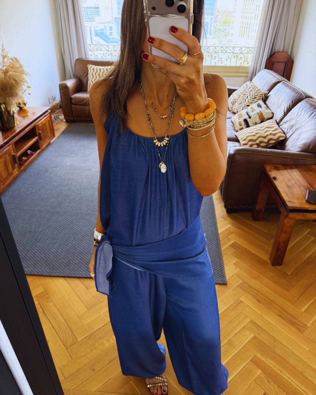 Paloma Dark Blue Denim Jumpsuit