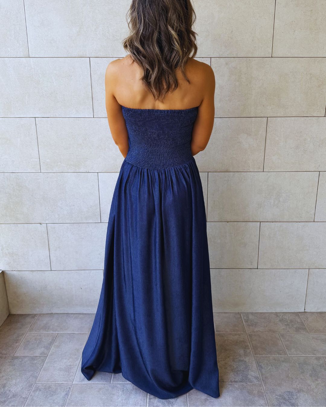 Paloma Drop Waist Denim Dress