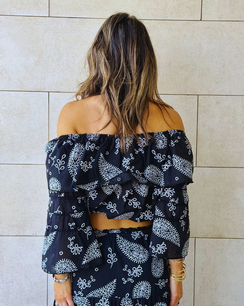 Bandana Flow Off Shoulder Top