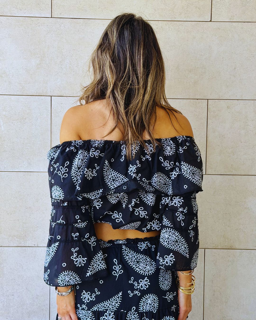 Bandana Flow Off Shoulder Top