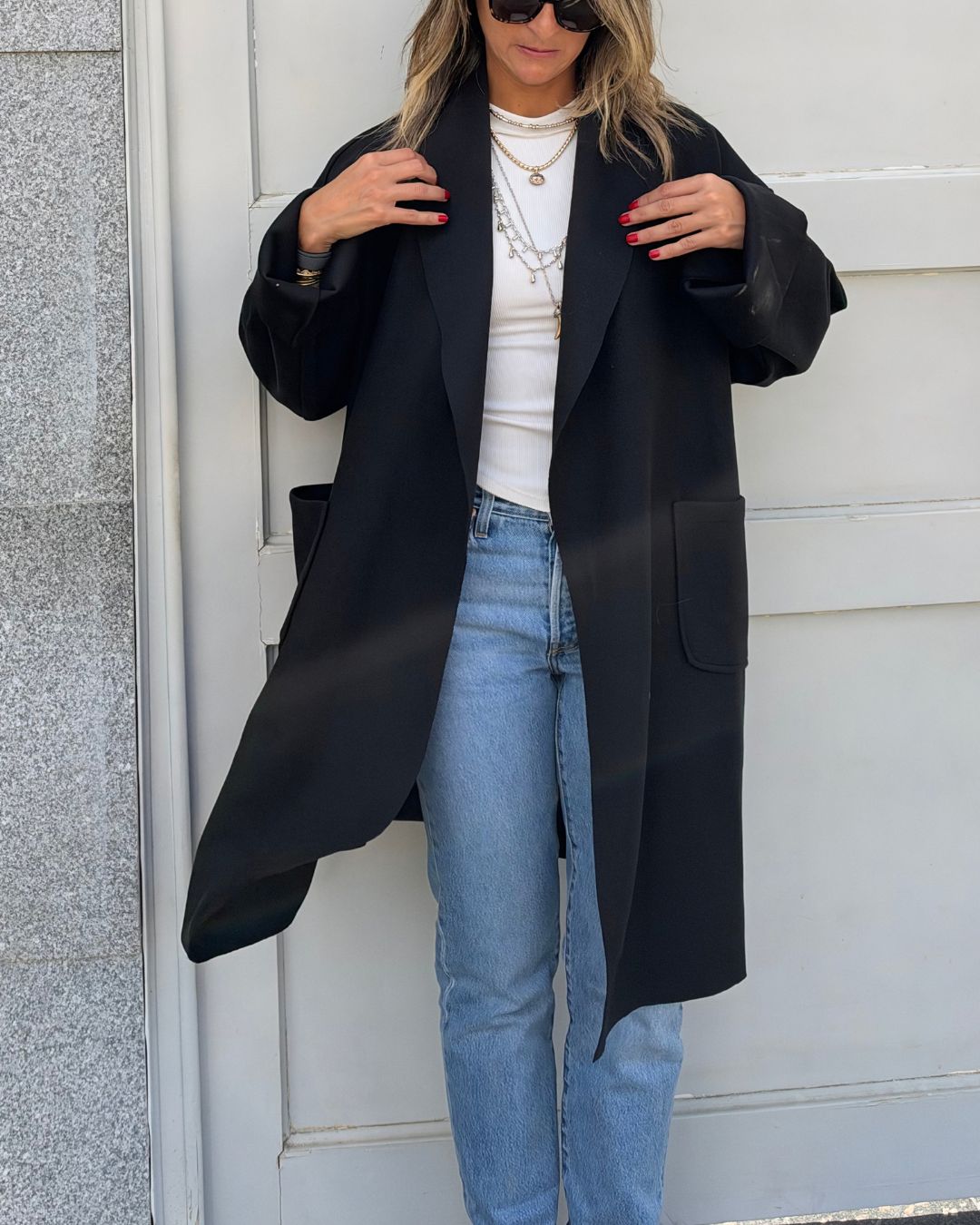 Black Flip Side Coat