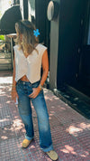 Beige Backless X Vest
